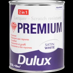 Dulux Premium acryllak satin white Wit 0.75 liter | Action NL Clearance