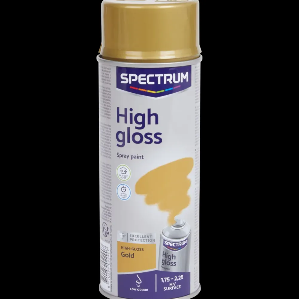 Spectrum hoogglans spuitverf goud Goud 400 ml | Action NL Clearance